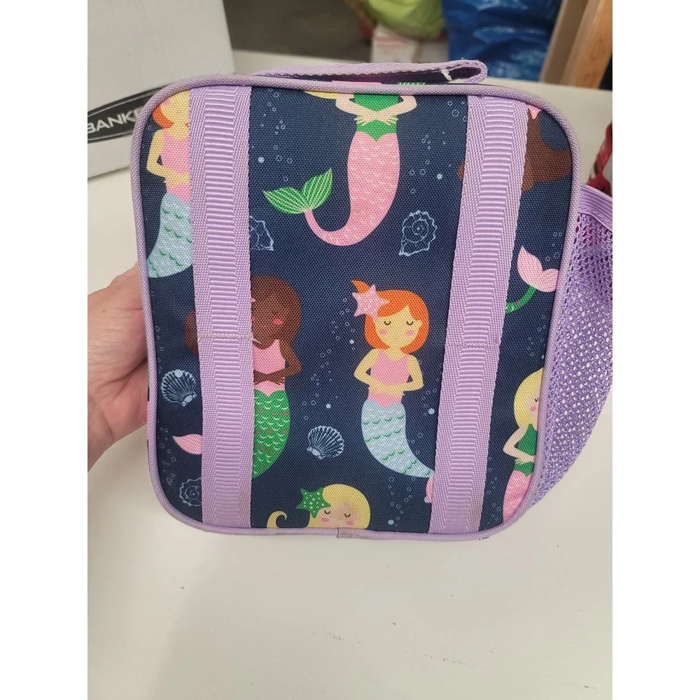 Mermaid‎ Lunch Box Insulated Kids Girls Purple Blue School Travel